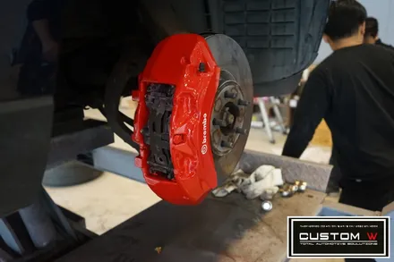 레인지로버 보그 블랙유광 휠도색, 레드 캘리퍼도색(brembo) / 용인 처인구