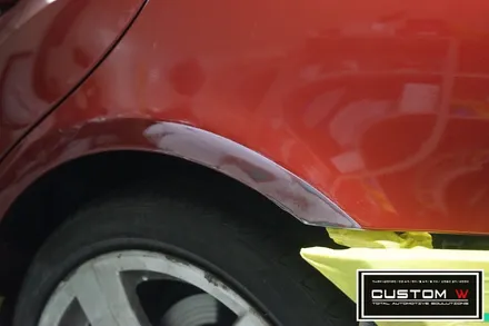 벤츠 CLS 250 상처 심한 휠 다이아몬드 컷팅 휠수리 , 운전석 리어휀더, 범퍼 판금도색 외형복원 작업까지 한번에_! 원스탑 토탈 솔루션 커스텀W / 용인 처인구