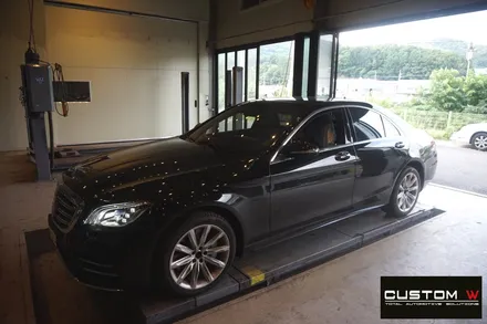 벤츠 W222 S350d 20인치 마차휠 상처 수리 후, 다이아몬드 컷팅 휠 수리 복원. / 용인 처인구