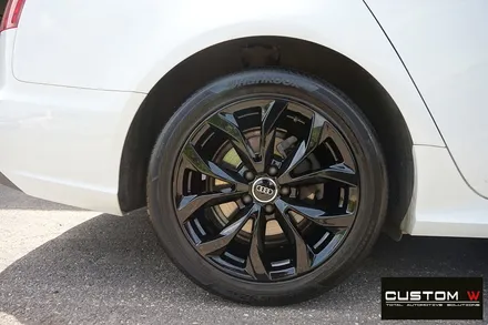 아우디 A6 35TDI 휠 상처 수리 후, 블랙 유광 휠도색. / 용인 처인구