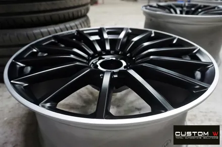 벤츠 GT43 AMG 무광 블랙실버 투톤 휠 + 골드 캘리퍼 도색 / 용인 처인구