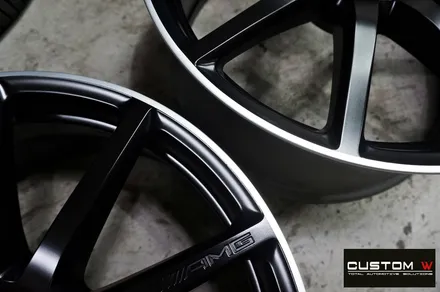 벤츠 S63 AMG 무광블랙실버 투톤 휠 도색 / 용인 처인구