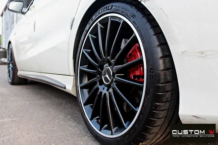 벤츠 CLA45 AMG 다이아몬드 컷팅 2개 무광 투톤 휠복원 / 용인 처인구