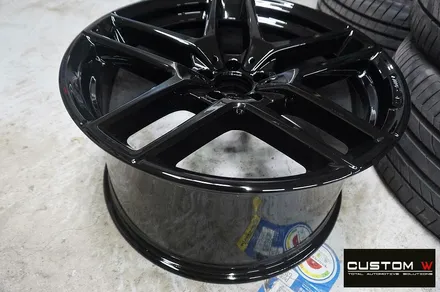 벤츠 GLE 350d 쿠페 블랙유광 휠도색 + 레드 캘리퍼 도색 / 용인 처인구