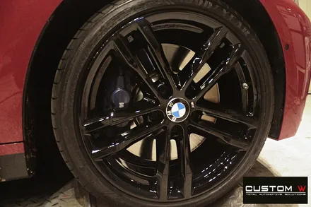 BMW 430i 컨버터블 휠 상처 수리 후 블랙유광 휠도색 / 용인 처인구
