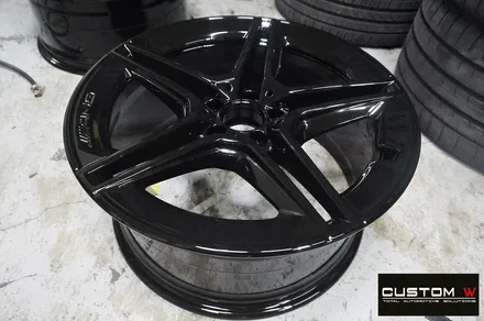 벤츠 CLS300d 블랙유광 휠도색 + 레드 캘리퍼 도색 / 용인 처인구