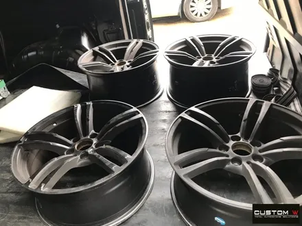 BMW 428i 437M 19인치 기존 잘못된 수리 도색 약품 박리 후 블랙유광 휠도색 / 용인 처인구