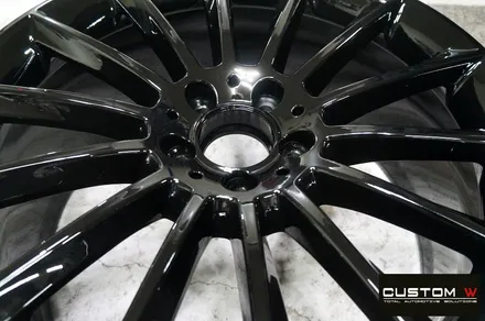 벤츠 W213 E350 20인치 마차휠 상처 수리 후 블랙유광 휠도색 / 용인 처인구