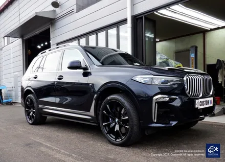 BMW X7 휠 상처 수리 후 블랙유광 휠도색 / 용인 처인구