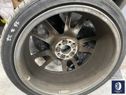 벤츠 W213 E43 AMG 휠 상처 수리 후 사틴 블랙 (무광 검정 / 매트 블랙) 휠 복원 도색 + 카본 세라믹 골드 캘리퍼 도색 / 용인 처인구
