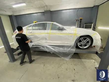 BMW 640D 373M 20인치 휠 수리 도색 불량 약품 박리 / 페인트 제거 후, 블랙 유광 휠 도색 재작업 + 레드 캘리퍼 도색 / 용인 처인구