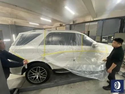 벤츠 GLE63 AMG 휠 도색 불량 재작업 약품 박리 제거 후, 사틴 블랙 + 실버 투톤 휠도색 + 레드 캘리퍼 도색 / 용인 처인구