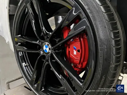 BMW 640d 휠수리 후 블랙유광 휠도색 + 레드 캘리퍼 도색 / 용인 처인구