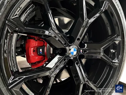 BMW X6 40i 신차 741M 블랙유광 휠도색 + 레드 캘리퍼 도색 / 용인 처인구