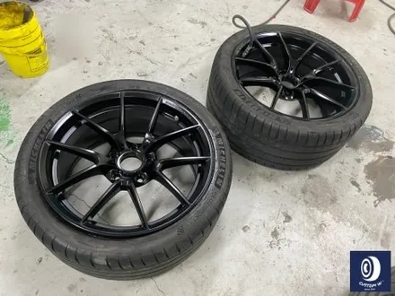 휠 수리 도색 불량 / BMW M4 763M 타 업체 잘못된 휠도색 약품 박리 / 페인트 제거 후, 사틴 블랙 휠 도색 재작업 + 카본 세라믹 골드 캘리퍼 도색 / 용인 처인구