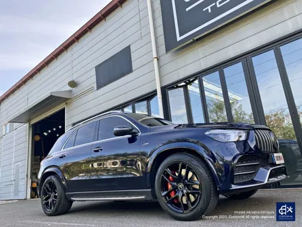 벤츠 GLE53 AMG 휠수리 후 블랙유광 휠도색 & 레드 캘리퍼 도색 / 용인 처인구
