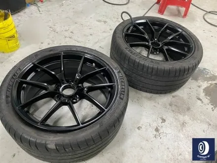 휠 수리 도색 불량 / BMW M4 763M 타 업체 잘못된 휠도색 약품 박리 / 페인트 제거 후, 사틴 블랙 휠 도색 재작업 + 카본 세라믹 골드 캘리퍼 도색 / 용인 처인구