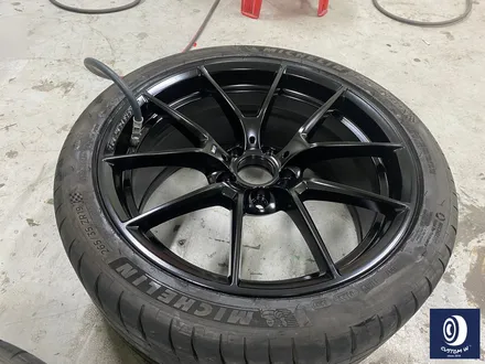 휠 수리 도색 불량 / BMW M4 763M 타 업체 잘못된 휠도색 약품 박리 / 페인트 제거 후, 사틴 블랙 휠 도색 재작업 + 카본 세라믹 골드 캘리퍼 도색 / 용인 처인구