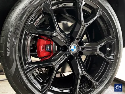 BMW X6 40i 신차 741M 블랙유광 휠도색 + 레드 캘리퍼 도색 / 용인 처인구