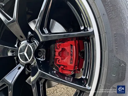 벤츠 GLC43 AMG 휠수리 후 투톤 유광 휠도색 + 레드 캘리퍼 도색 / 용인 처인구