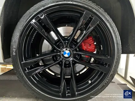 BMW 640d 휠수리 후 블랙유광 휠도색 + 레드 캘리퍼 도색 / 용인 처인구