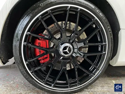 벤츠 C63 AMG 블랙 실버 투톤 유광 휠도색 + 레드 캘리퍼 도색 / 용인 처인구