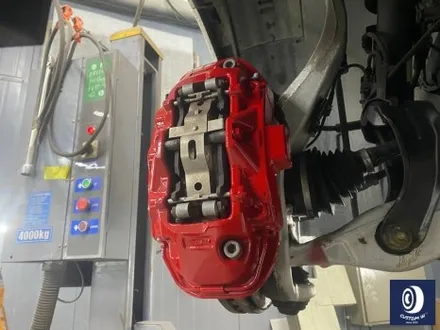 벤츠 GLE63 AMG 휠 도색 불량 재작업 약품 박리 제거 후, 사틴 블랙 + 실버 투톤 휠도색 + 레드 캘리퍼 도색 / 용인 처인구