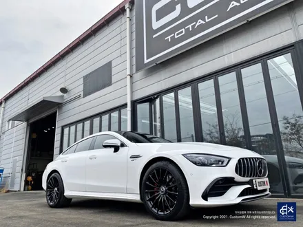 벤츠 GT43 AMG 휠수리 후 블랙유광 휠도색 + 레드 캘리퍼 도색 / 용인 처인구