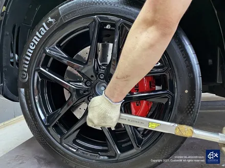 벤츠 GLE53 AMG 블랙 유광 휠도색 + 레드 캘리퍼 도색 / 용인 처인구