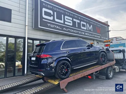 벤츠 GLE53 AMG 휠수리 후 블랙유광 휠도색 & 레드 캘리퍼 도색 / 용인 처인구