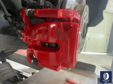 벤츠 GLE63 AMG 휠 도색 불량 재작업 약품 박리 제거 후, 사틴 블랙 + 실버 투톤 휠도색 + 레드 캘리퍼 도색 / 용인 처인구