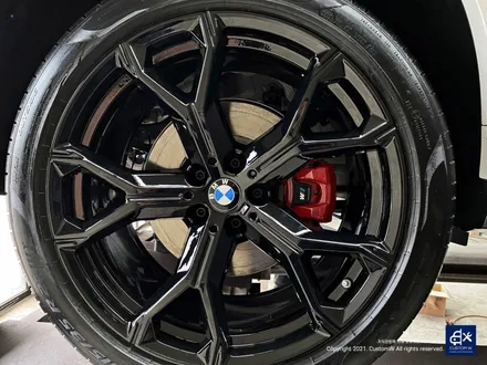 BMW X6 40i 신차 741M 블랙유광 휠도색 + 레드 캘리퍼 도색 / 용인 처인구