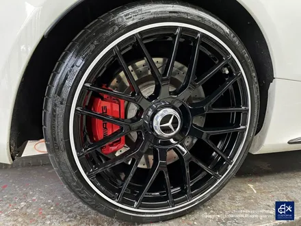 벤츠 C63 AMG 블랙 실버 투톤 유광 휠도색 + 레드 캘리퍼 도색 / 용인 처인구
