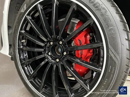벤츠 GT43 AMG 잘못된 기존 도색 이력 박리후 블랙 실버 투톤 유광 휠도색 + 레드 캘리퍼 도색 / 용인 처인구