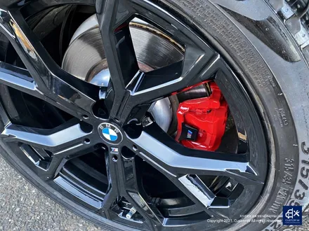 BMW G06 X6 블랙유광 휠도색 + 레드 캘리퍼 도색 / 용인 처인구