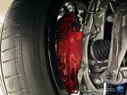 BMW X6 40i 신차 741M 블랙유광 휠도색 + 레드 캘리퍼 도색 / 용인 처인구