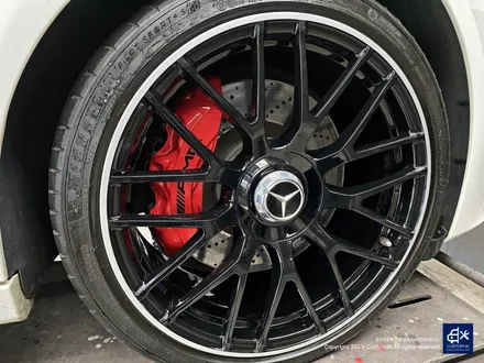 벤츠 C63 AMG 블랙 실버 투톤 유광 휠도색 + 레드 캘리퍼 도색 / 용인 처인구