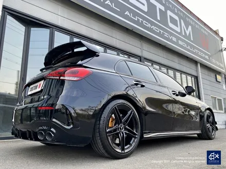 벤츠 A45 AMG 휠수리 후 블랙유광 휠도색 + 카본 세라믹 골드 캘리퍼 도색 / 용인 처인구