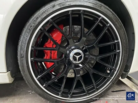벤츠 C63 AMG 블랙 실버 투톤 유광 휠도색 + 레드 캘리퍼 도색 / 용인 처인구