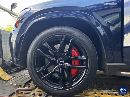 벤츠 GLE53 AMG 휠수리 후 블랙유광 휠도색 & 레드 캘리퍼 도색 / 용인 처인구