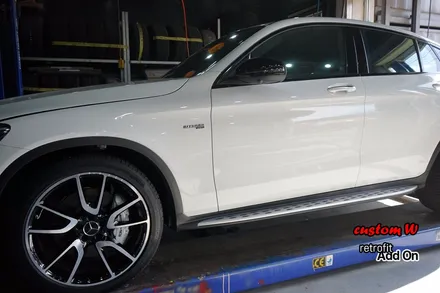 신차 GLC 43 AMG 쿠페 C292 차량의 레드 캘리퍼도색, 에어발란스, 이오나이져. / 용인 처인구
