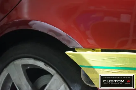 벤츠 CLS 250 상처 심한 휠 다이아몬드 컷팅 휠수리 , 운전석 리어휀더, 범퍼 판금도색 외형복원 작업까지 한번에_! 원스탑 토탈 솔루션 커스텀W / 용인 처인구