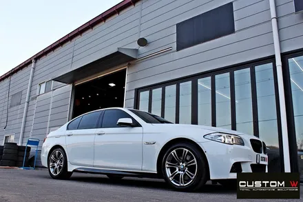 BMW 528i 휠 수리 후 고스트크롬 휠 도색 / 용인 처인구