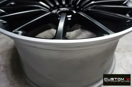 벤츠 GT43 AMG 무광 블랙실버 투톤 휠 + 골드 캘리퍼 도색 / 용인 처인구