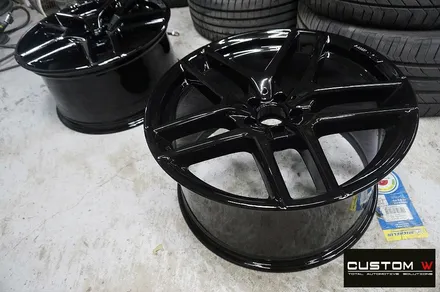 벤츠 GLE 350d 쿠페 블랙유광 휠도색 + 레드 캘리퍼 도색 / 용인 처인구