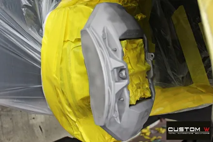 벤츠 CLS53 AMG 블랙실버 유광 투톤 휠도색 + 레드 캘리퍼 도색 / 용인 처인구