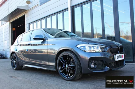 BMW 118d 휠 상처 수리 후 블랙유광 휠도색 / 용인 처인구