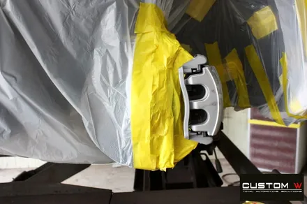 벤츠 CLA250 블랙유광 휠도색 + 애시드 그린 형광 캘리퍼 도색 / 용인 처인구