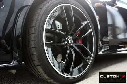 벤츠 CLS53 AMG 휠 상처 수리 후 블랙 실버 투톤 유광 휠도색 / 용인 처인구