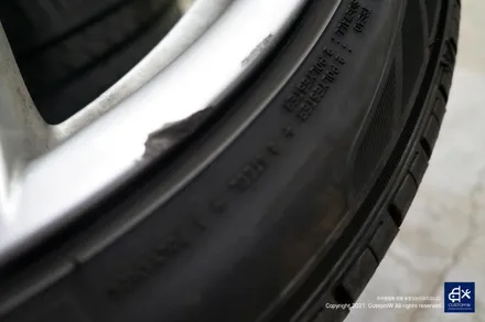 BMW 530d 휠수리 후 블랙유광 휠도색 / 용인 처인구